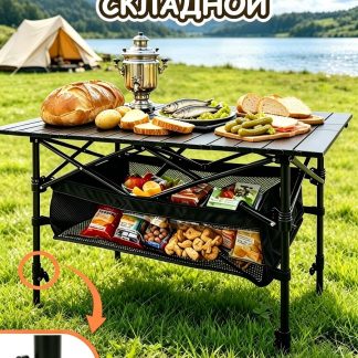 Стол туристический складной, стол кухонный обеденный, для пикника складной, Черный